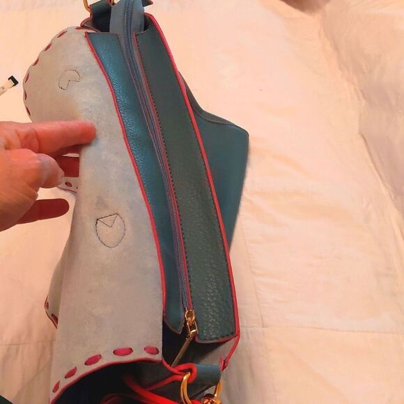 MONTANA WEST Crossbody Messenger Satchel Blue Purse New with Tags - Picture 10 of 10